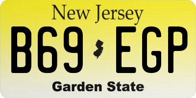 NJ license plate B69EGP
