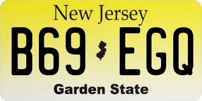 NJ license plate B69EGQ