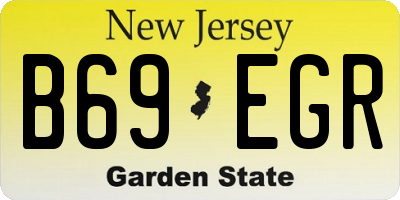 NJ license plate B69EGR