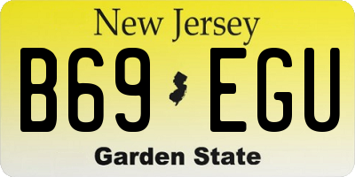 NJ license plate B69EGU