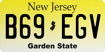 NJ license plate B69EGV