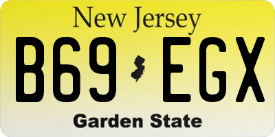 NJ license plate B69EGX