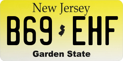 NJ license plate B69EHF