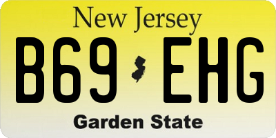 NJ license plate B69EHG