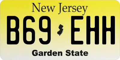 NJ license plate B69EHH