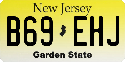 NJ license plate B69EHJ