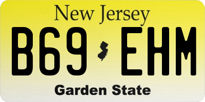 NJ license plate B69EHM
