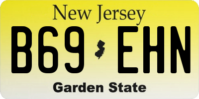 NJ license plate B69EHN