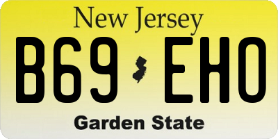 NJ license plate B69EHO