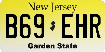NJ license plate B69EHR