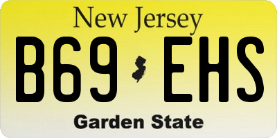 NJ license plate B69EHS