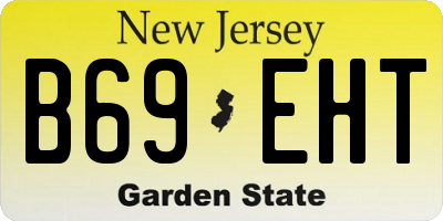 NJ license plate B69EHT