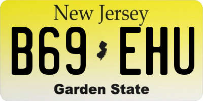 NJ license plate B69EHU