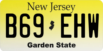 NJ license plate B69EHW