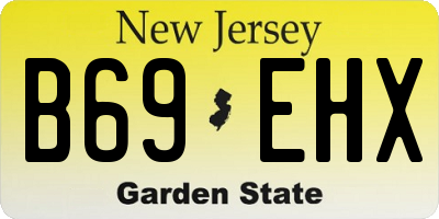 NJ license plate B69EHX