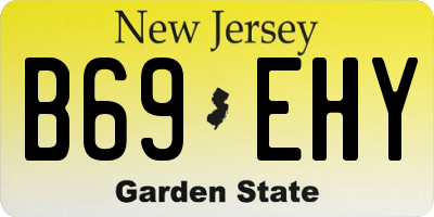 NJ license plate B69EHY