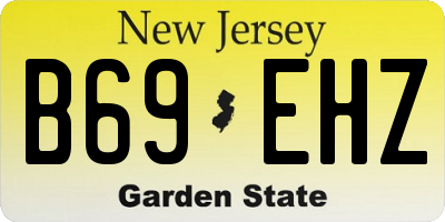 NJ license plate B69EHZ