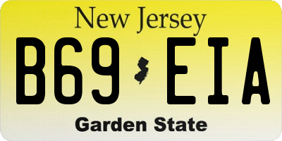 NJ license plate B69EIA
