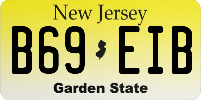 NJ license plate B69EIB