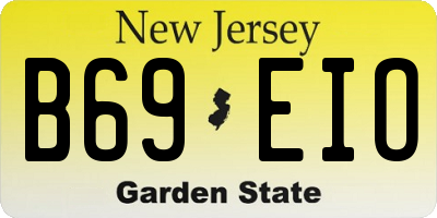 NJ license plate B69EIO