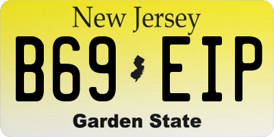 NJ license plate B69EIP