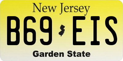 NJ license plate B69EIS