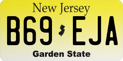 NJ license plate B69EJA