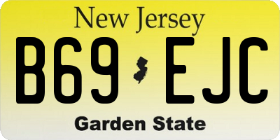 NJ license plate B69EJC