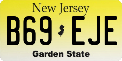 NJ license plate B69EJE