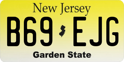NJ license plate B69EJG