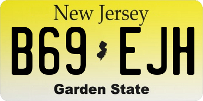 NJ license plate B69EJH