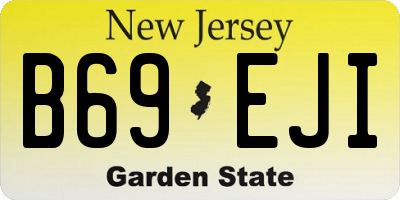NJ license plate B69EJI