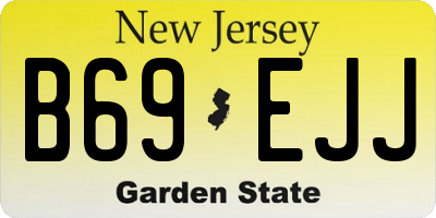 NJ license plate B69EJJ