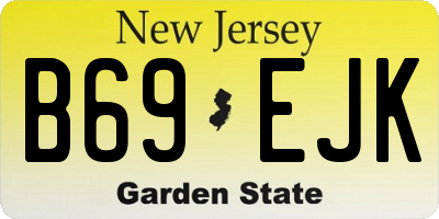 NJ license plate B69EJK