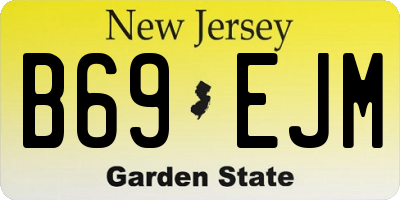 NJ license plate B69EJM