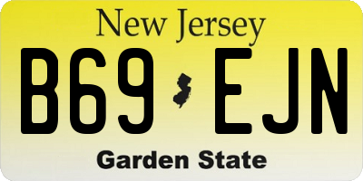 NJ license plate B69EJN