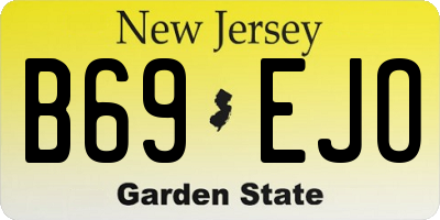 NJ license plate B69EJO