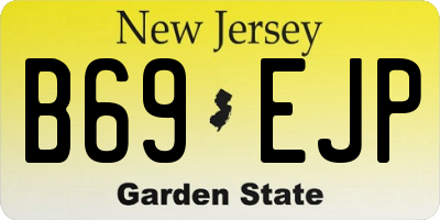 NJ license plate B69EJP