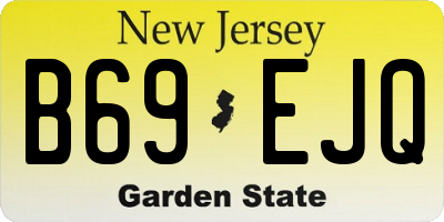 NJ license plate B69EJQ