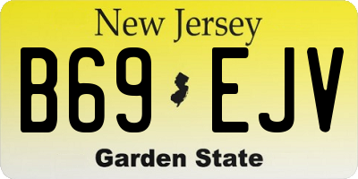 NJ license plate B69EJV