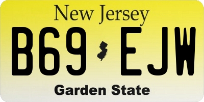 NJ license plate B69EJW