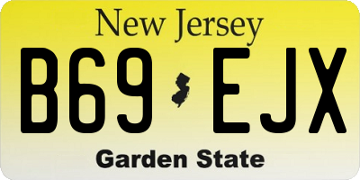NJ license plate B69EJX