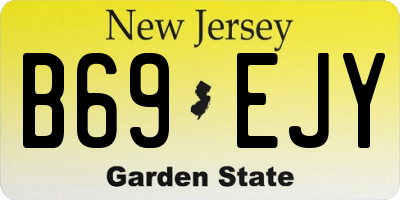 NJ license plate B69EJY