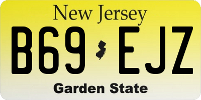 NJ license plate B69EJZ