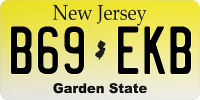 NJ license plate B69EKB