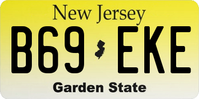 NJ license plate B69EKE