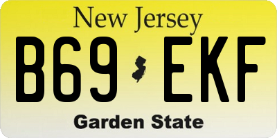 NJ license plate B69EKF