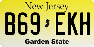 NJ license plate B69EKH
