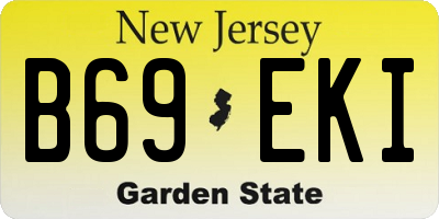 NJ license plate B69EKI