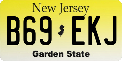 NJ license plate B69EKJ